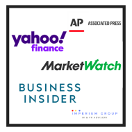 White rectangular placeholder showing stacked logos of Yahoo!Finance, AP Associated Press, MarketWatch, and Business Insider