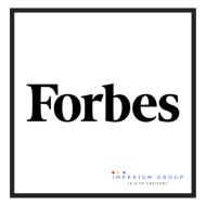 White rectangular placeholder with black Forbes logo text in center