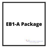 White rectangular placeholder with black text EB1-A Package and subtle vertical lines on sides
