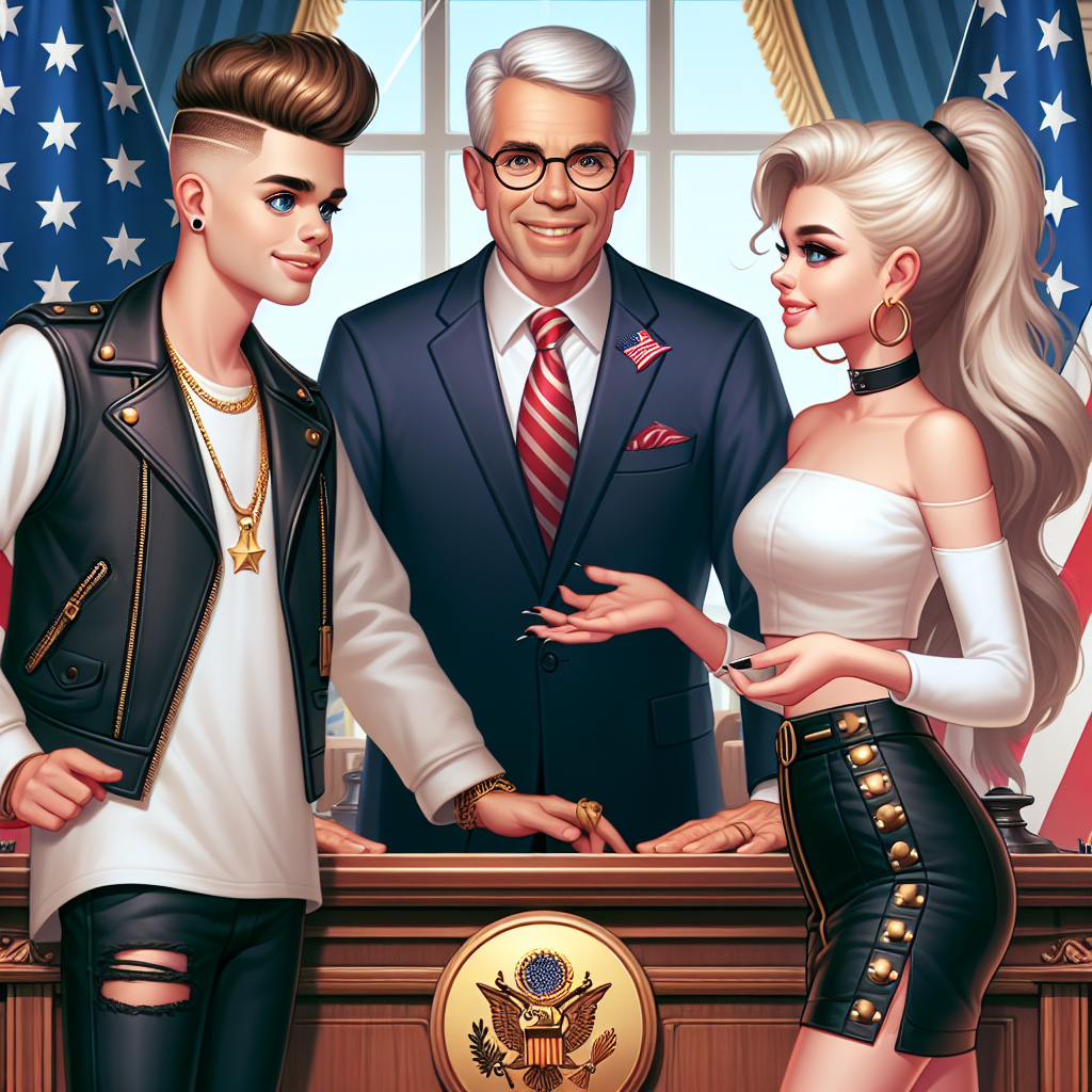 Justin Bieber, Selena Gomez, Obama