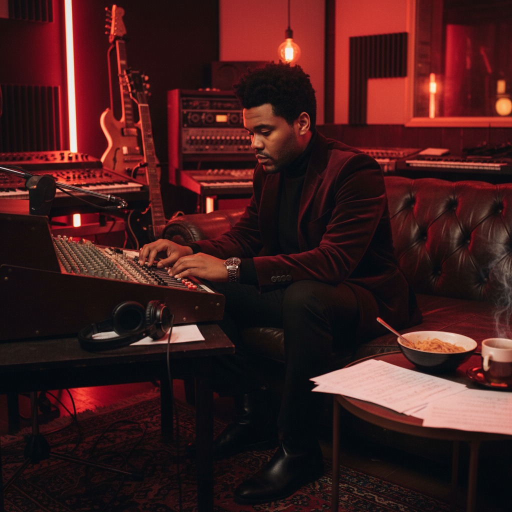 The Weeknd studio vibes