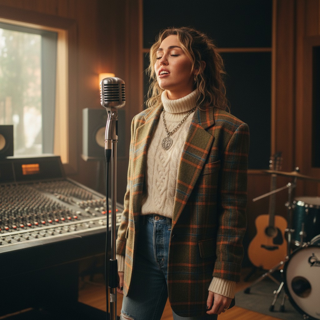 Miley Cyrus studio vibes