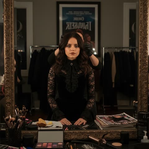 Jenna Ortega's gothic premiere look