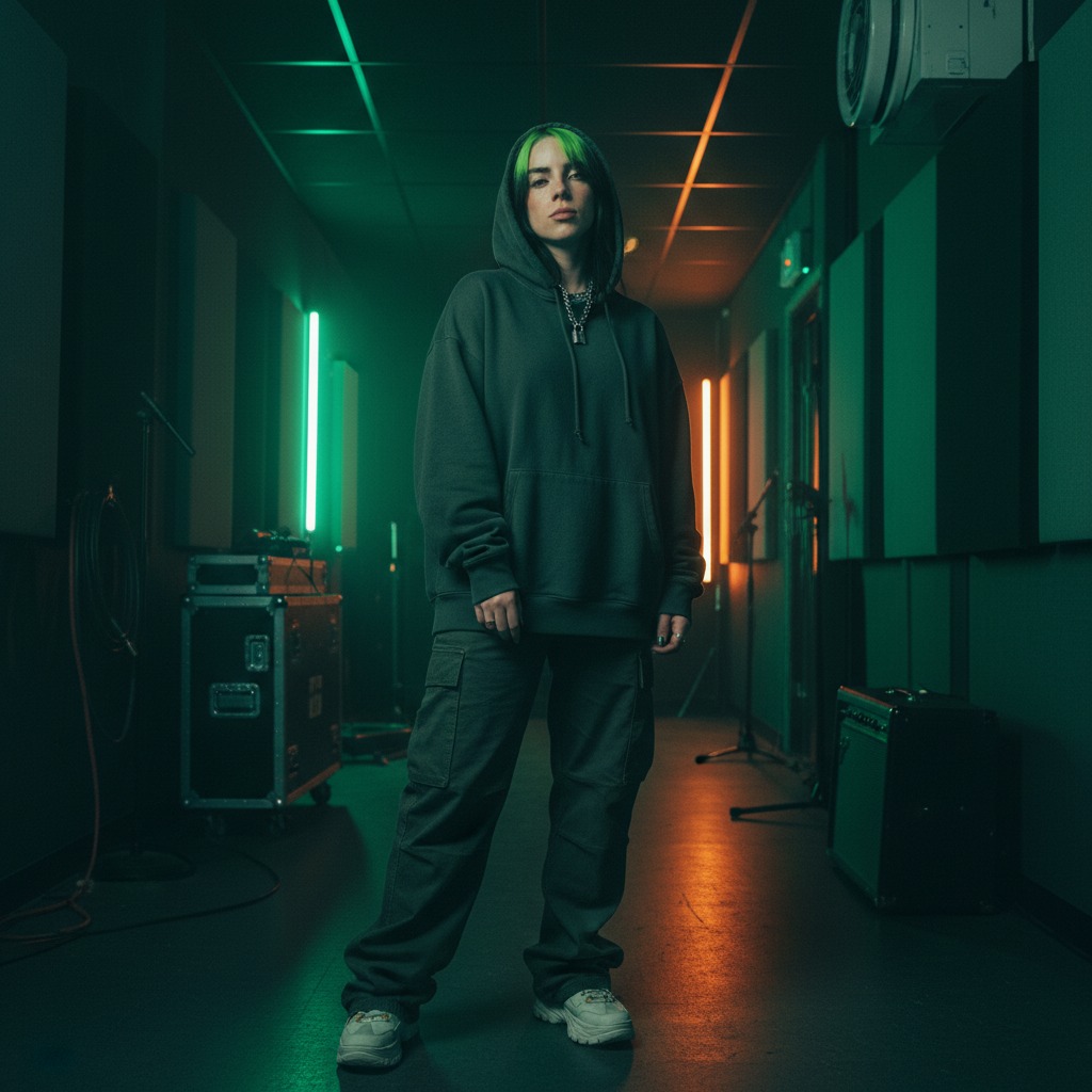 Billie Eilish in the studio