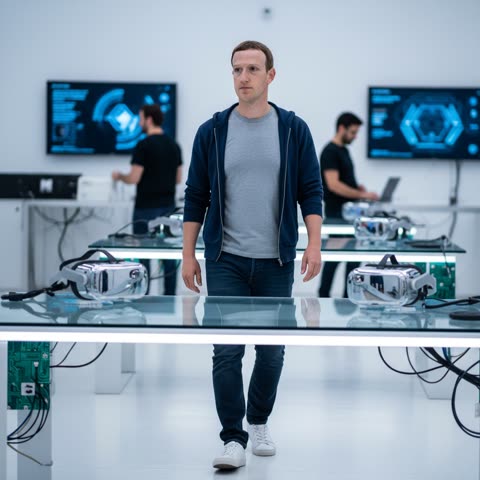 Mark Zuckerberg tests new tech