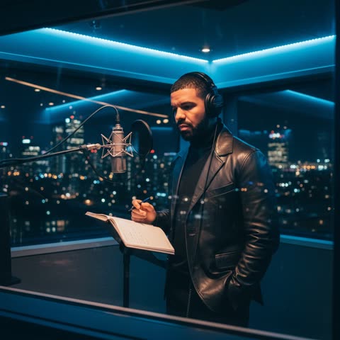 Drake in the studio