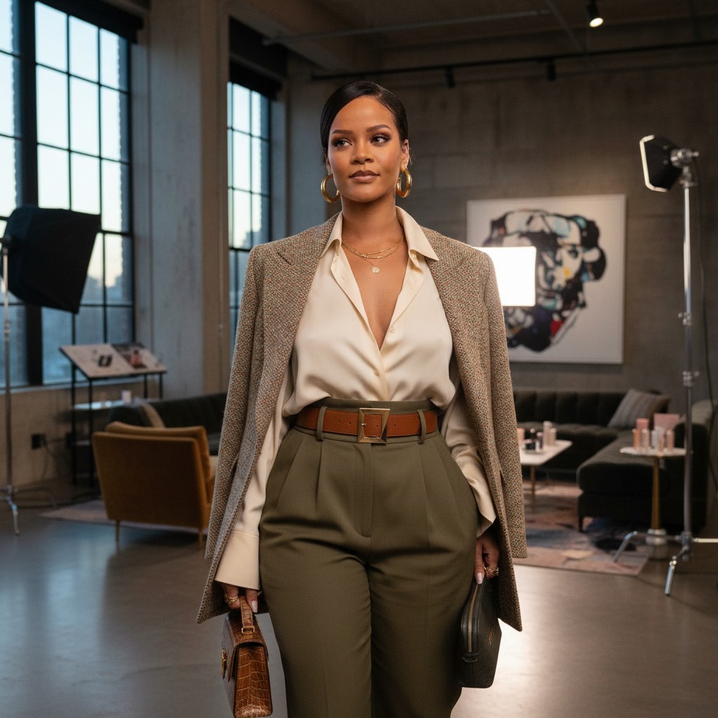 Rihanna after her product shoot
