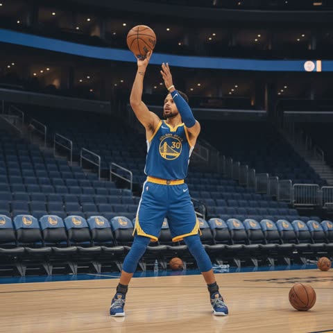 Steph Curry's pre-game practice