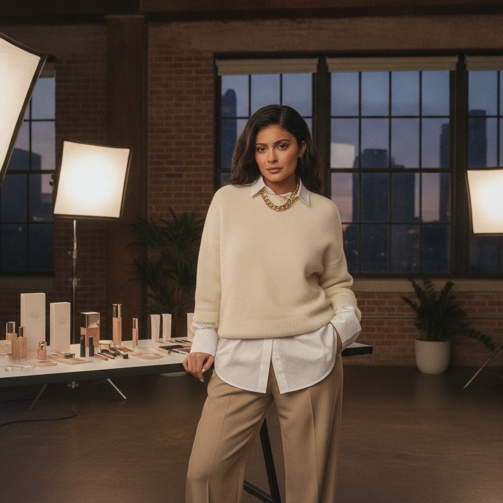Kylie Jenner on set