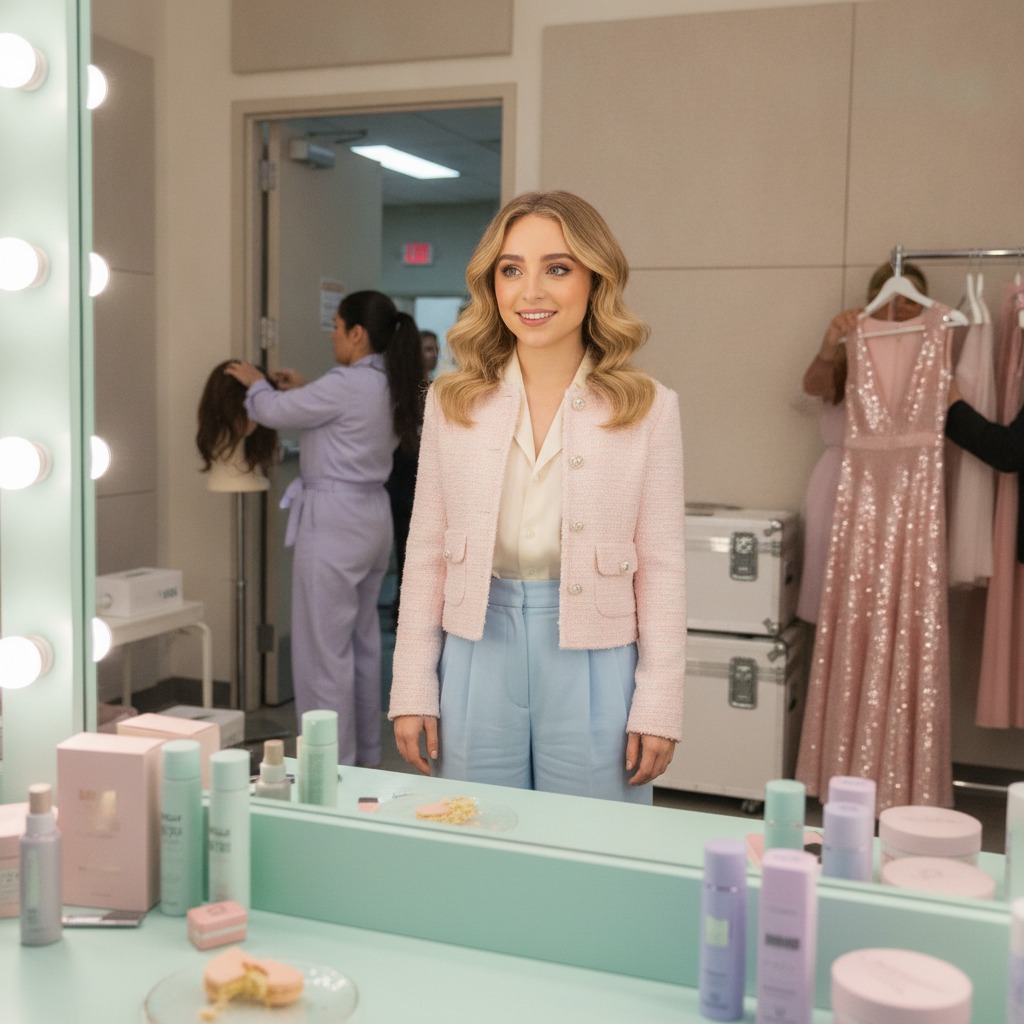 Sabrina Carpenter backstage glow