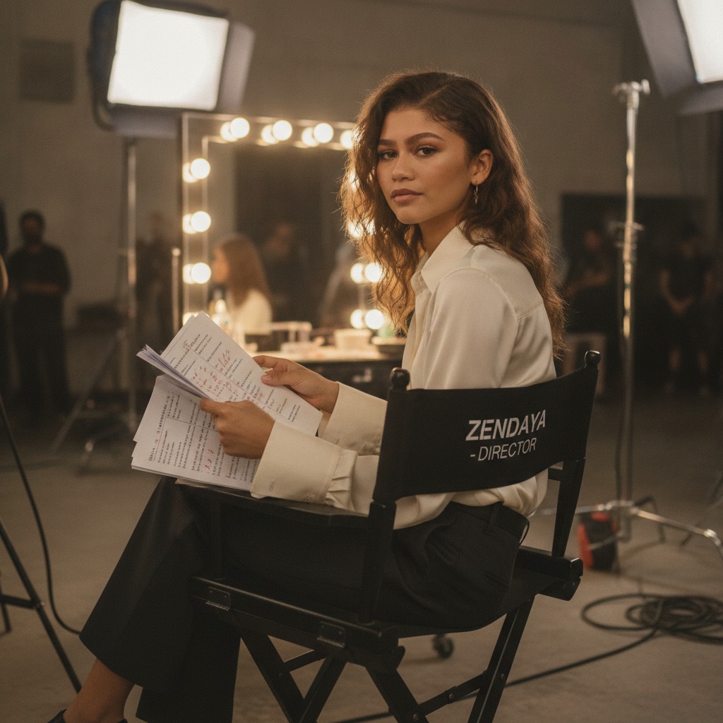 Zendaya on set for new film