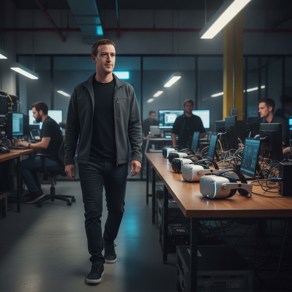 Mark Zuckerberg demos new headsets