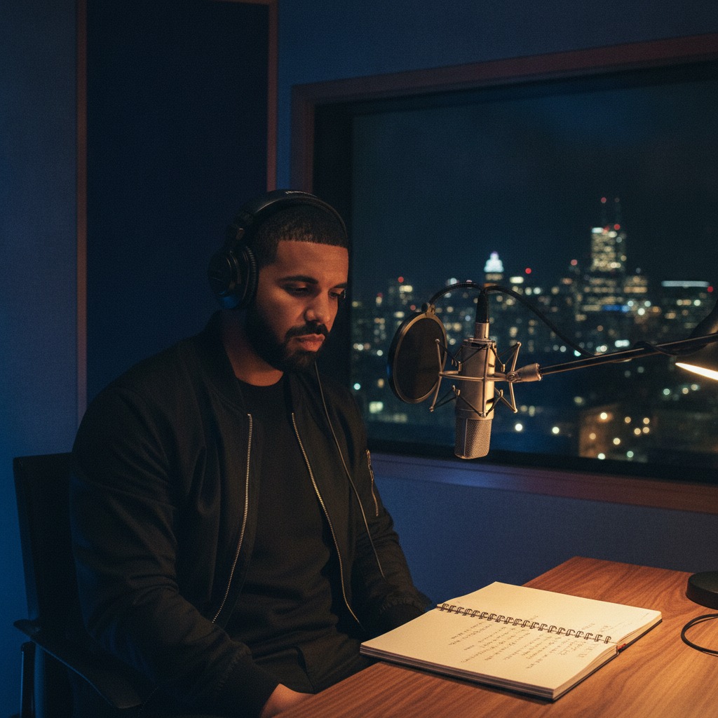 Drake in the studio