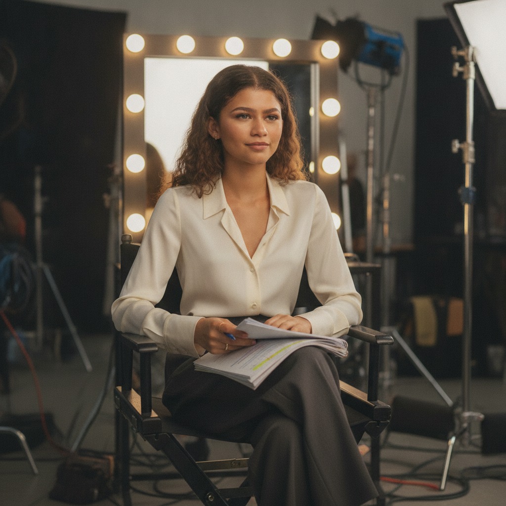 Zendaya on set today