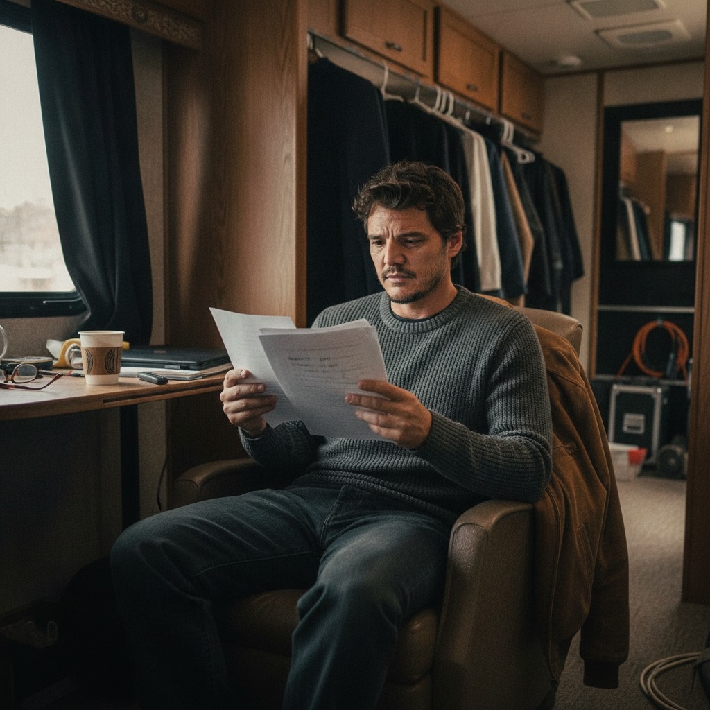 Pedro Pascal Prepares For His Scene