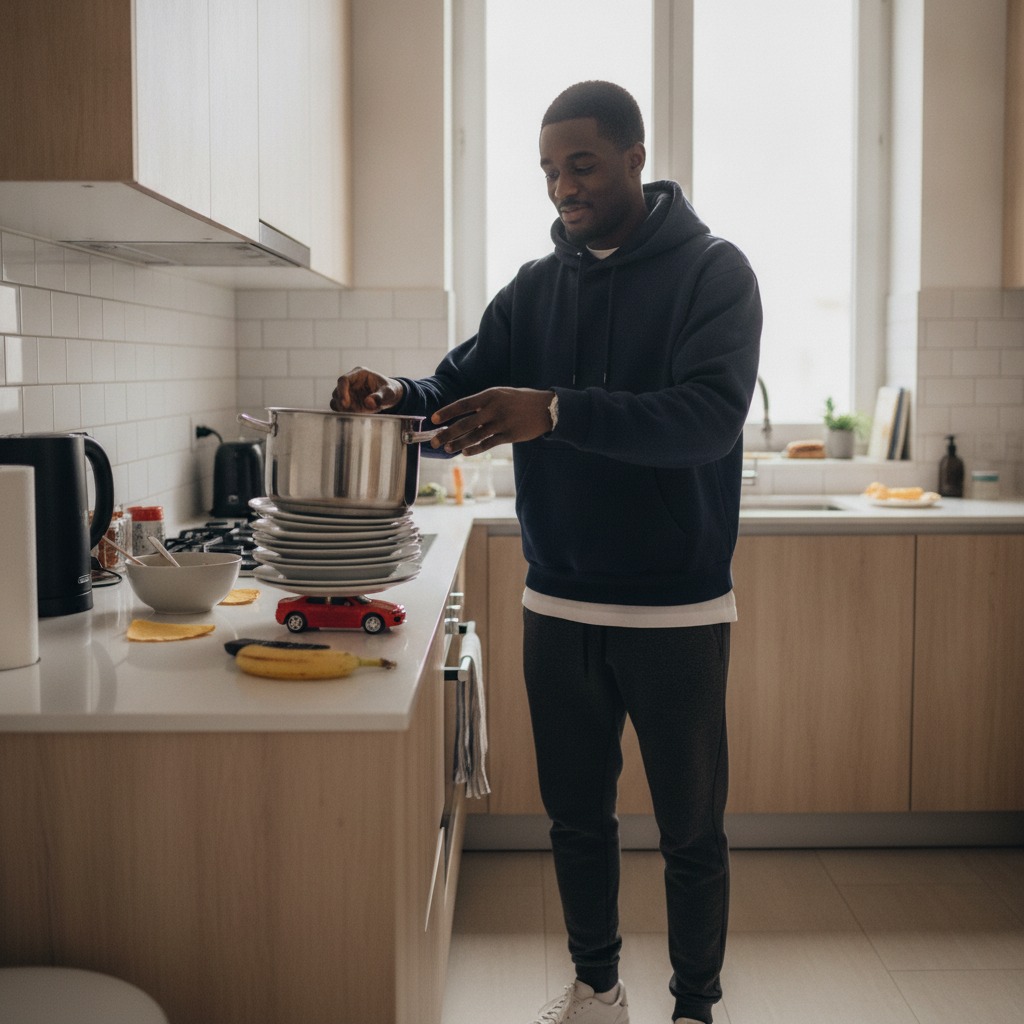 Khaby Lame's kitchen setup