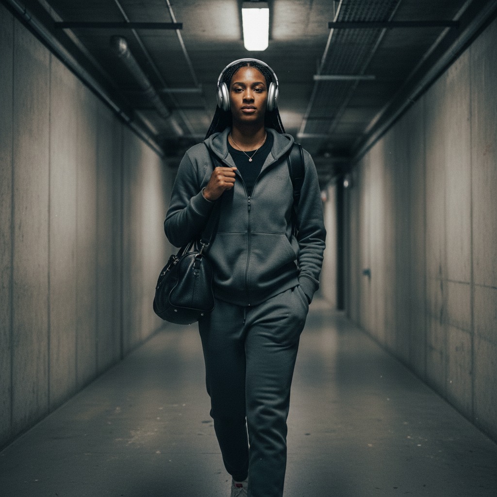 Angel Reese heads to the court