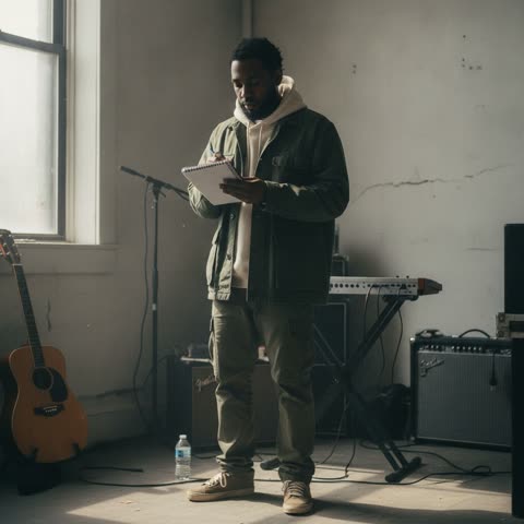 Kendrick Lamar rehearsal notes