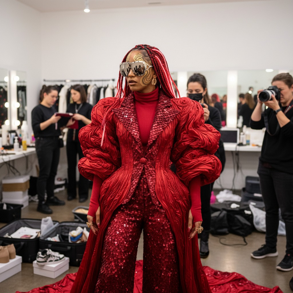 Doja Cat's red carpet prep
