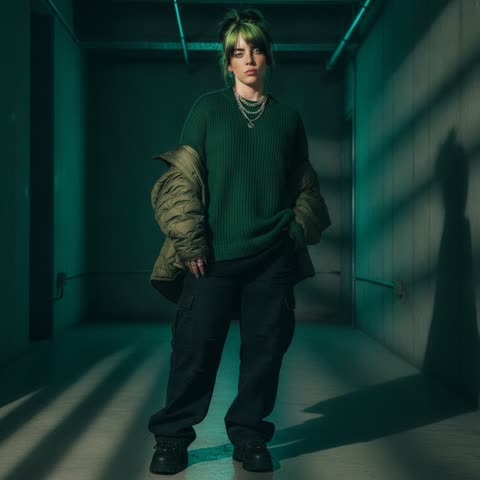 Billie Eilish in the studio