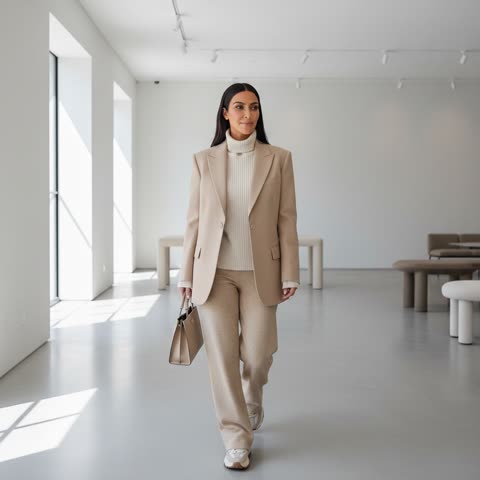 Kim Kardashian in her showroom