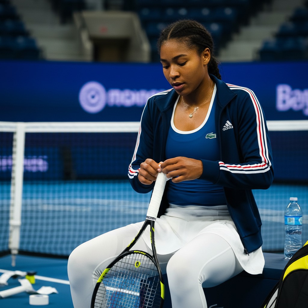 Coco Gauff Prepares For Night Match