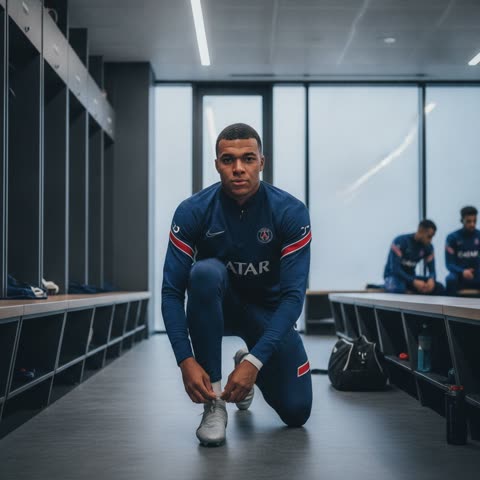 Kylian Mbappé's pre-training ritual