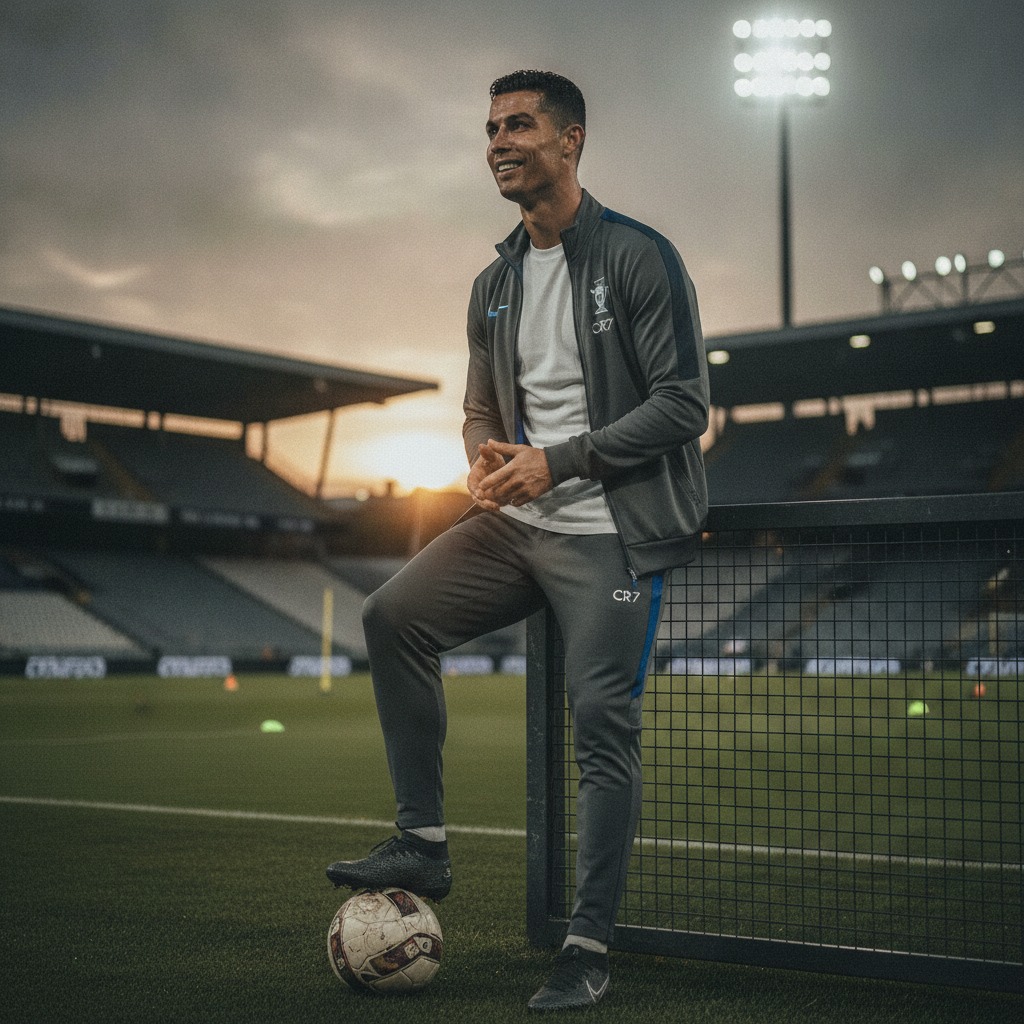 Ronaldo's post-training glow