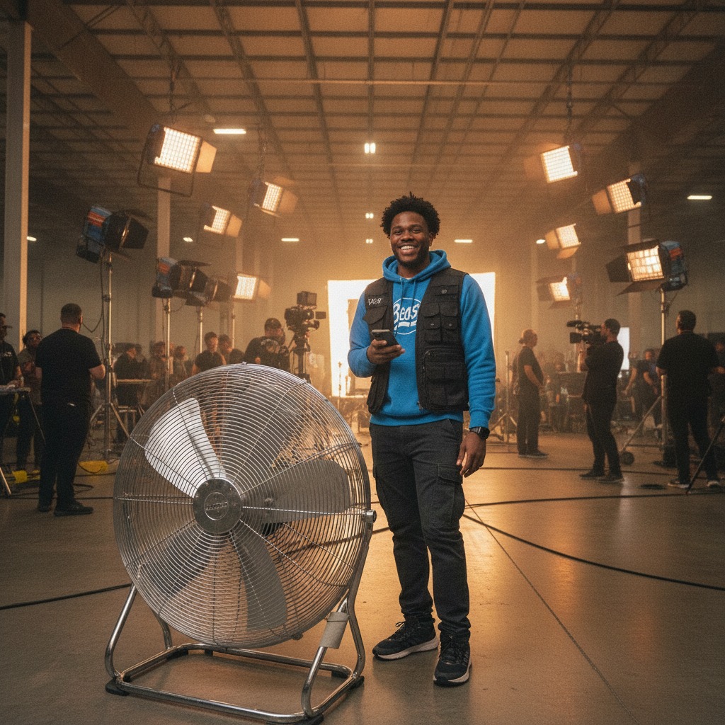MrBeast's warehouse production