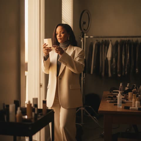 Rihanna post-shoot style