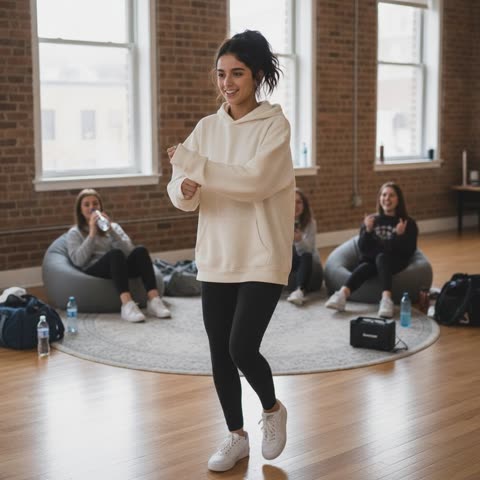 Charli D'Amelio's dance studio vibe