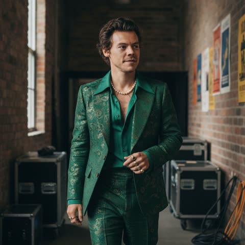 Harry Styles backstage creation