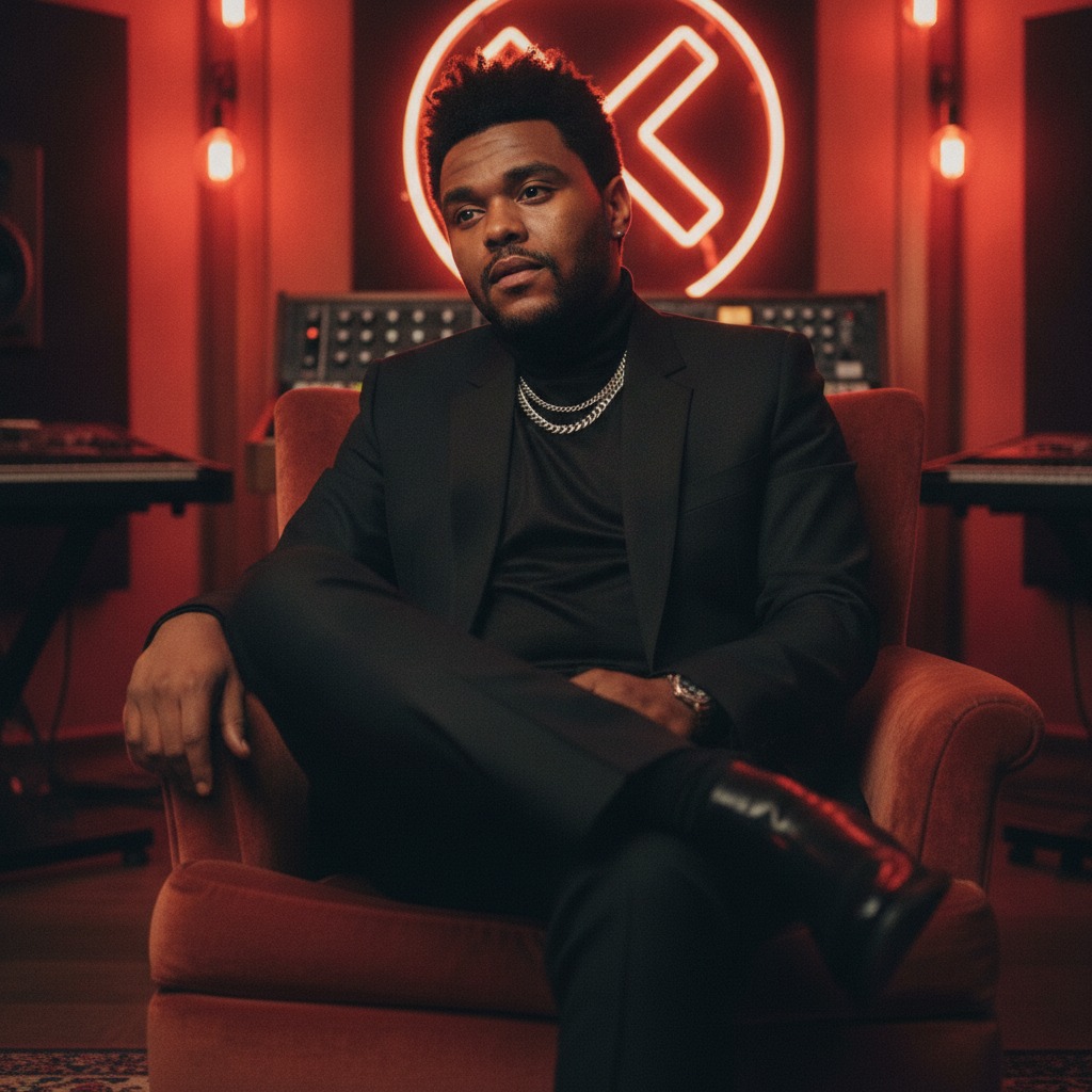 The Weeknd's late studio session