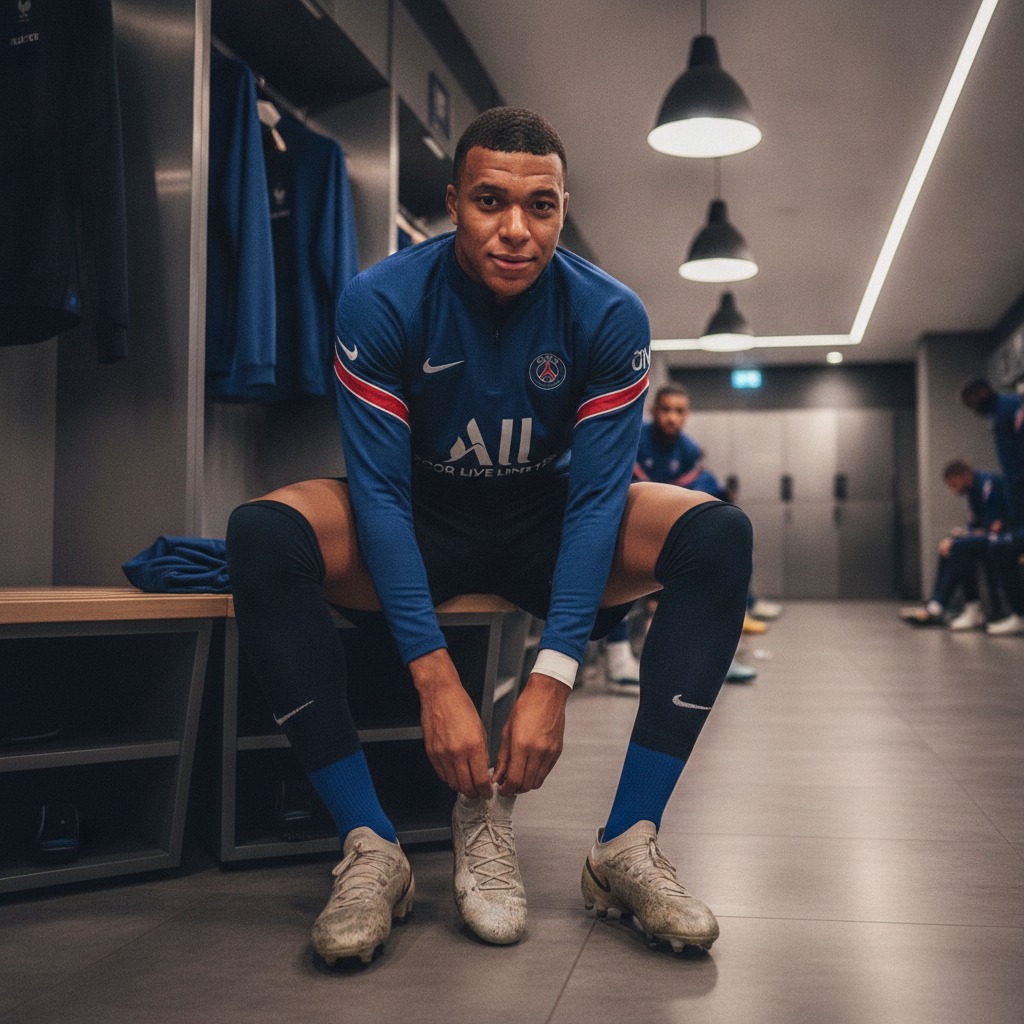 Kylian Mbappé gears up for training