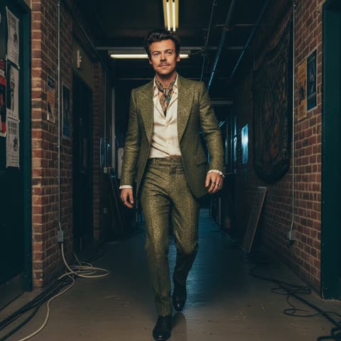 Harry Styles backstage comeback