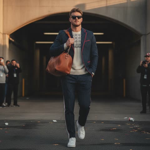 Travis Kelce enters the tunnel