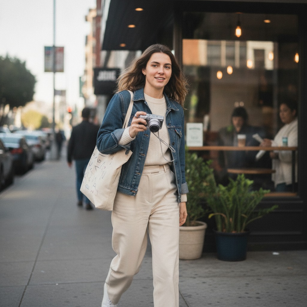 Emma Chamberlain's coffee run style
