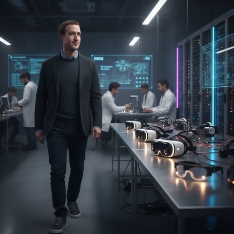 Mark Zuckerberg in the lab
