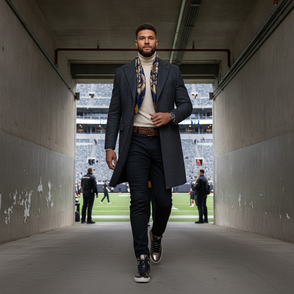 Travis Kelce heads to the field