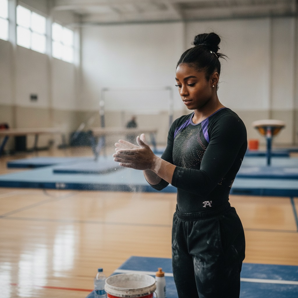 Simone Biles at training