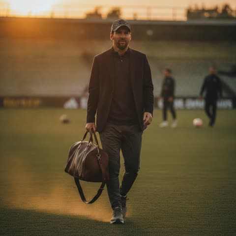 Messi on the pitch