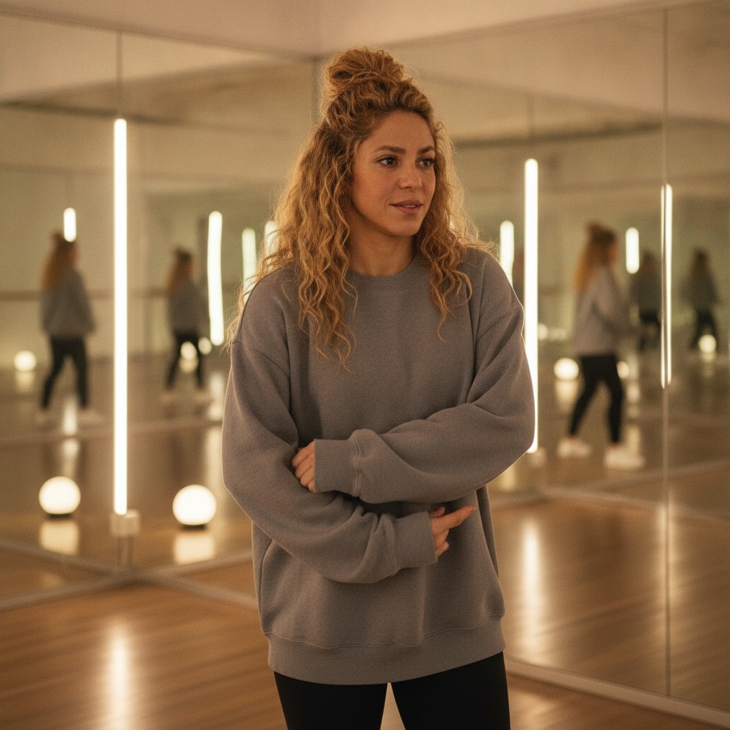 Shakira's dance studio session