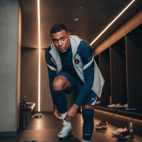 Kylian Mbappé's pre-training ritual