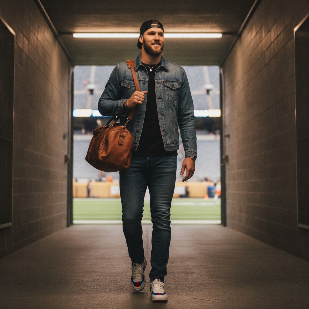Travis Kelce heads to the field