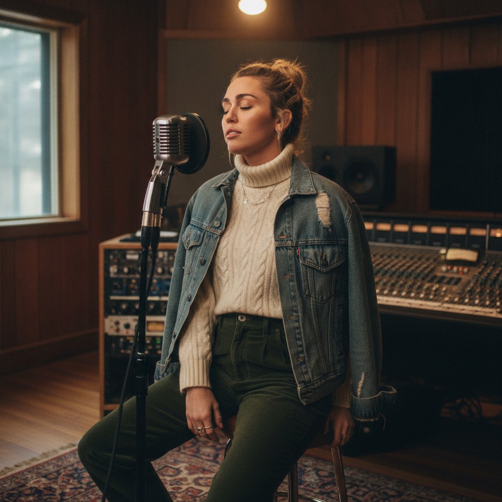 Miley Cyrus studio warm up