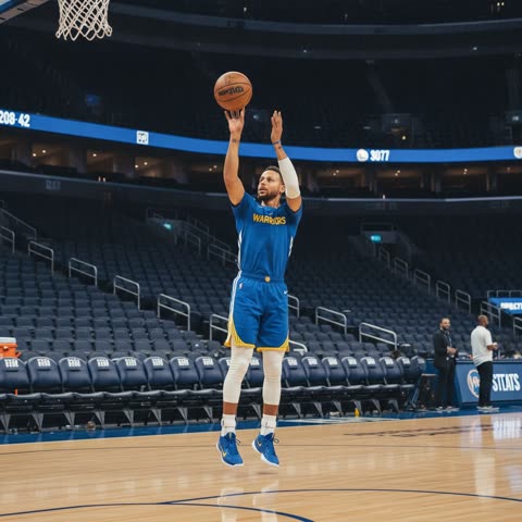 Steph Curry's pre-game shots