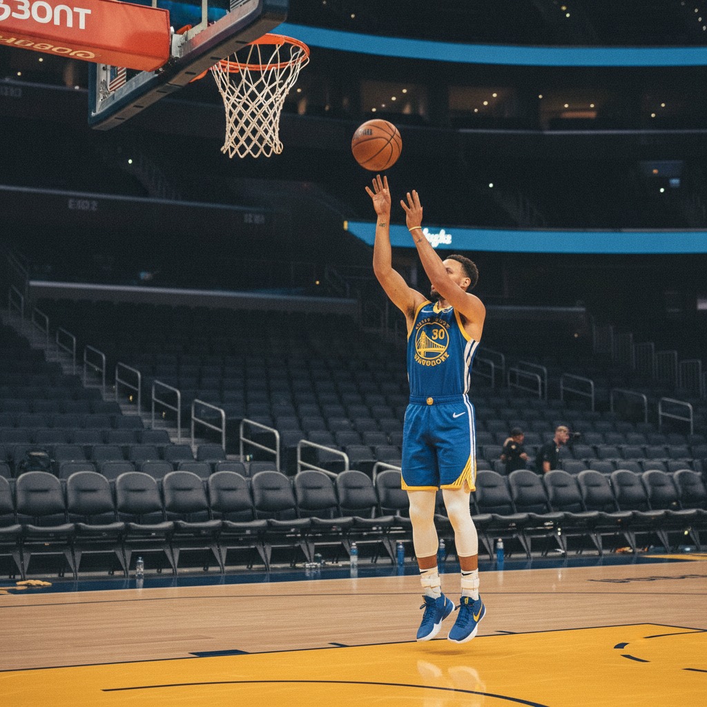 Steph Curry's pre-game practice